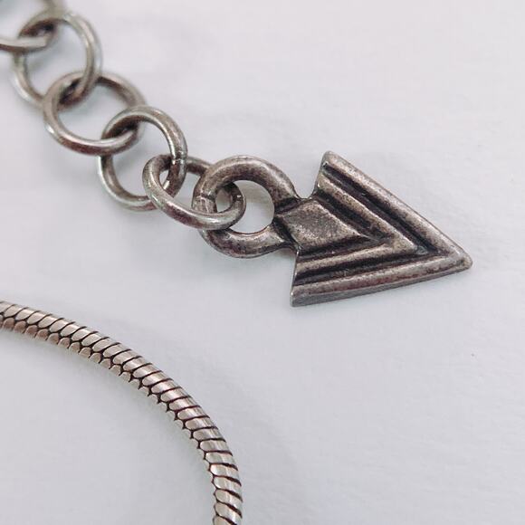 Silpada N1969 Sterling Silver Necklace CZ Pendant Modern Snake Chain Jewelry - Picture 15 of 16